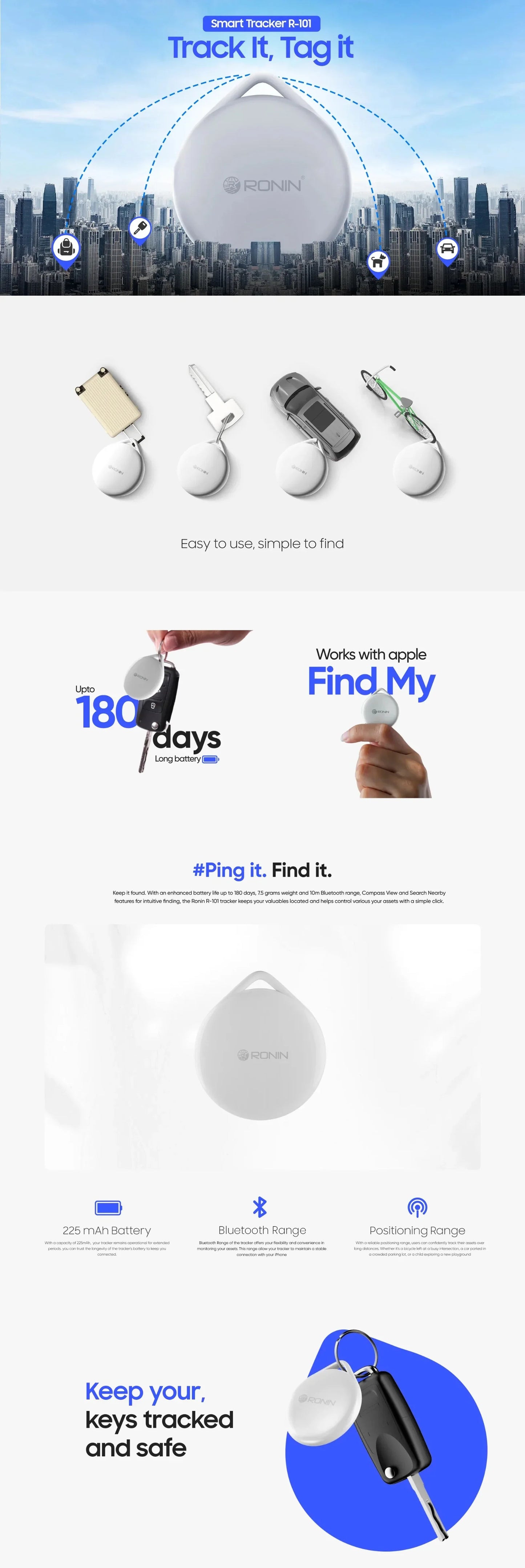 R-101 Smart Tracker Smart Tracker | For IOS