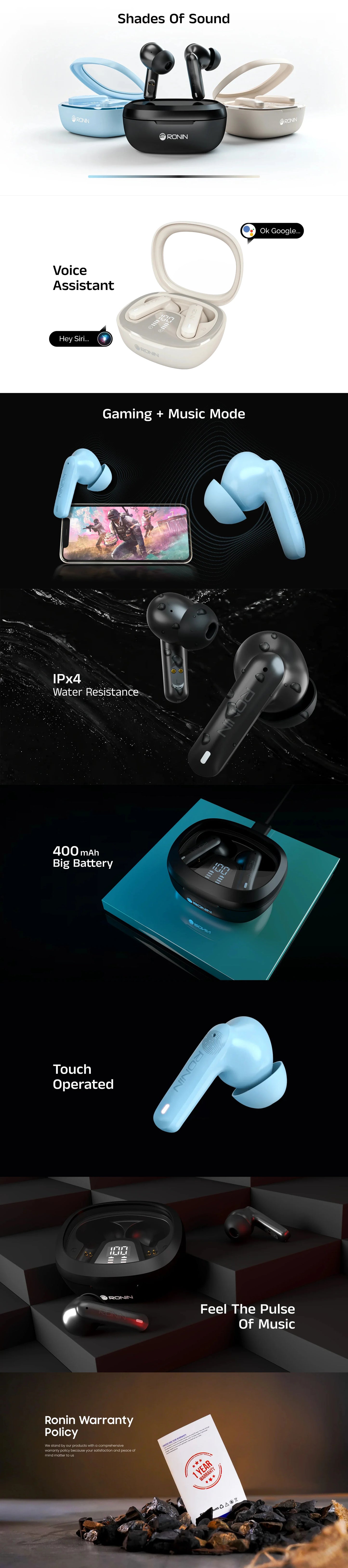 R-540 EarBuds ENC + Gaming Mode