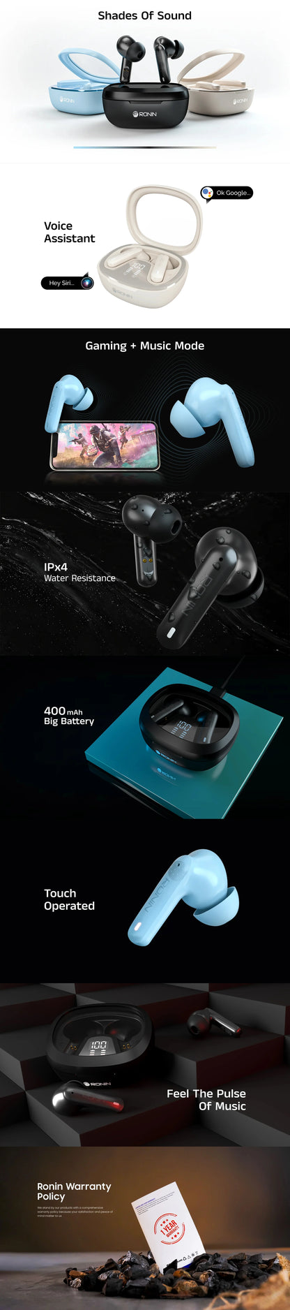 R-540 EarBuds ENC + Gaming Mode